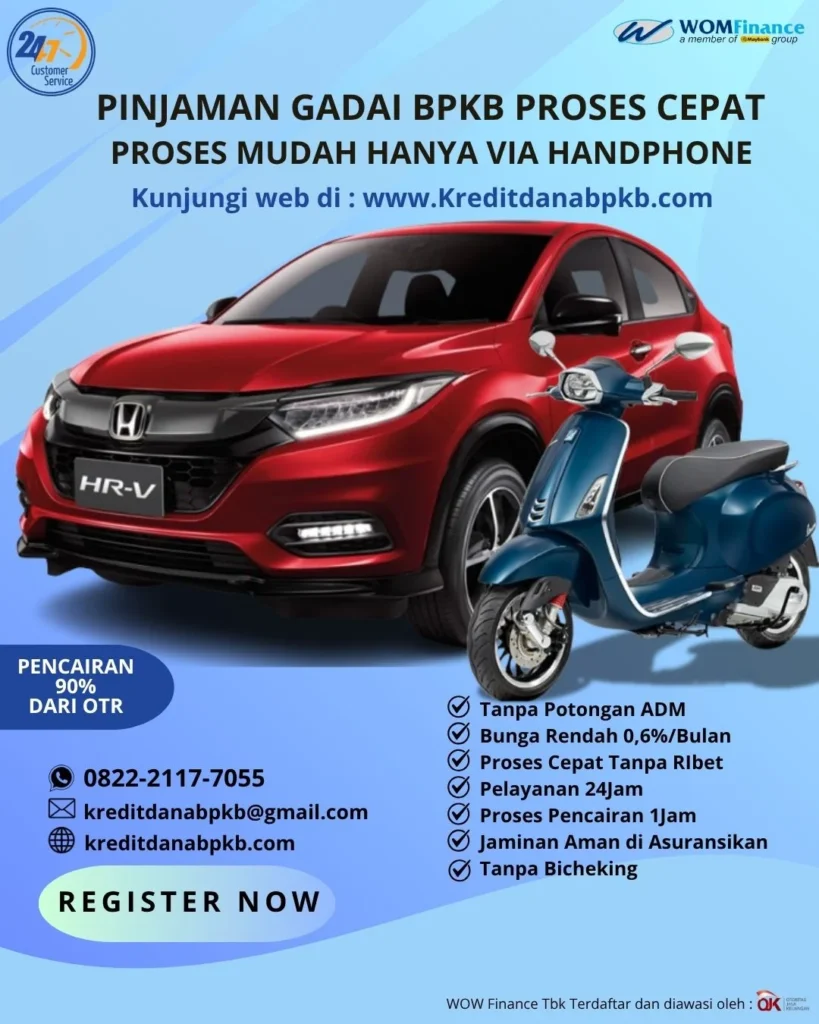 Pinjaman Gadai BPKB Mobil dan Motor di Bekasi